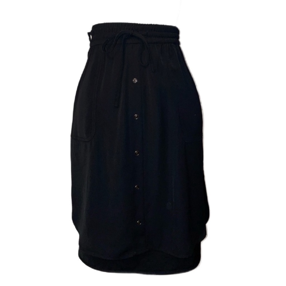 Apt. 9 Black Drawstring Midi Skirt